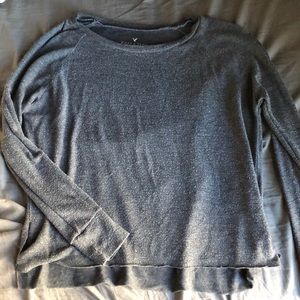 American Eagle grey plush sweater